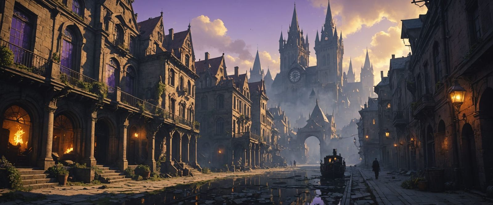 City in Ruins: Dark Fantasy Concept Art