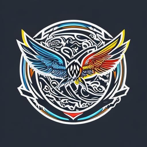 Falcon Vector Logo in Graffiti Street Art Style