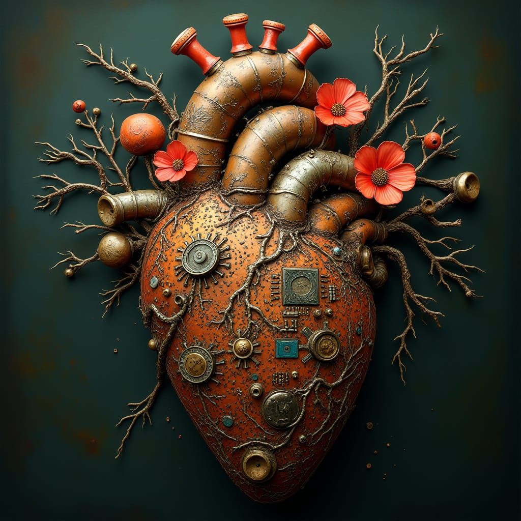 Cybernetic Heart in Organic Harmony