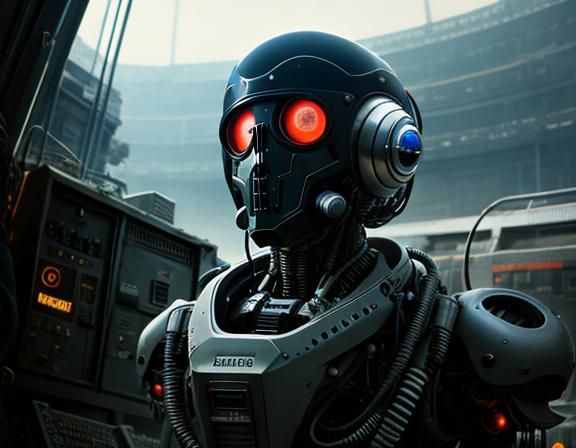 Scientist in Flying Exoskeleton: Retrofuturistic Raygun Goth...