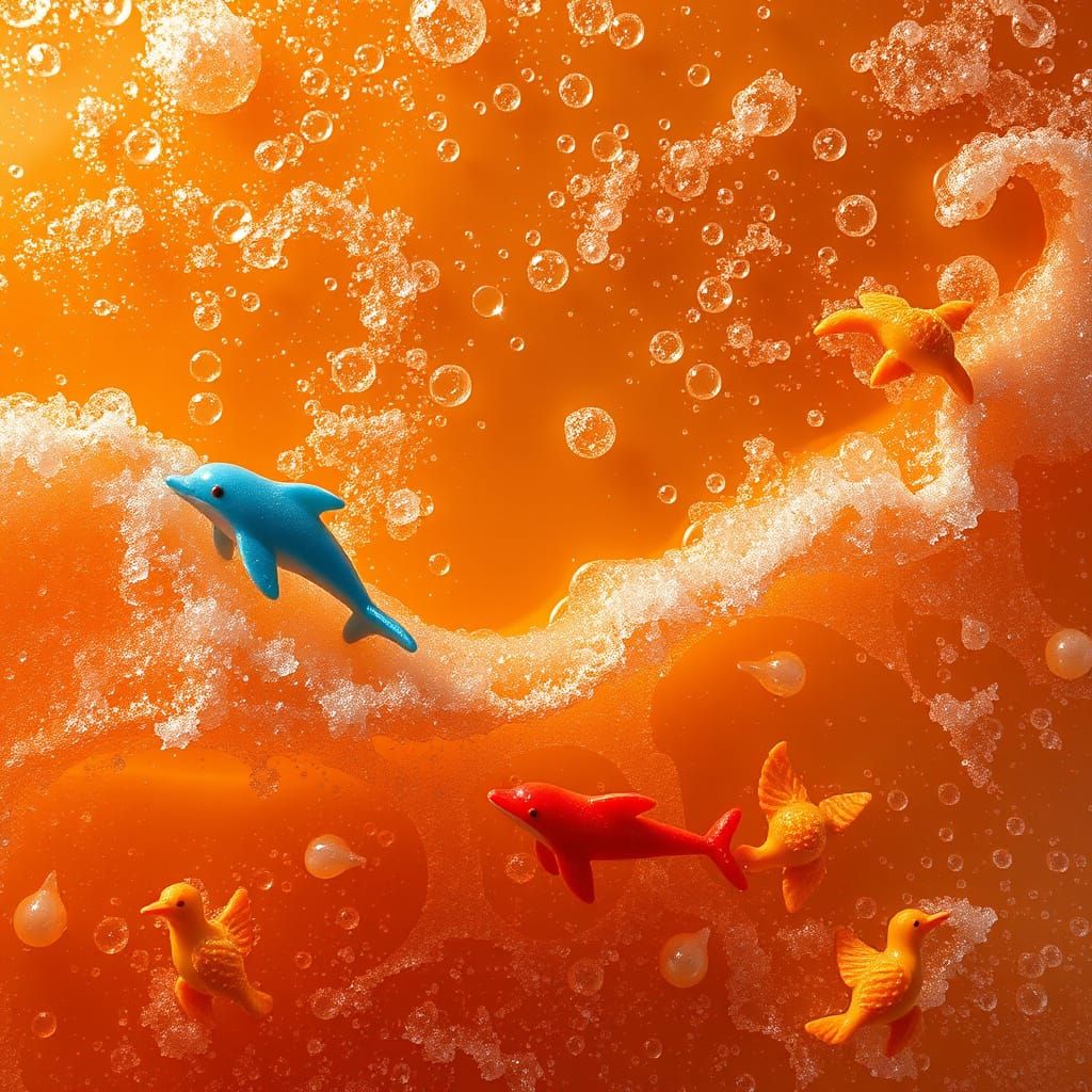 Candy Ocean Dreamscape in Pop Surrealist Style