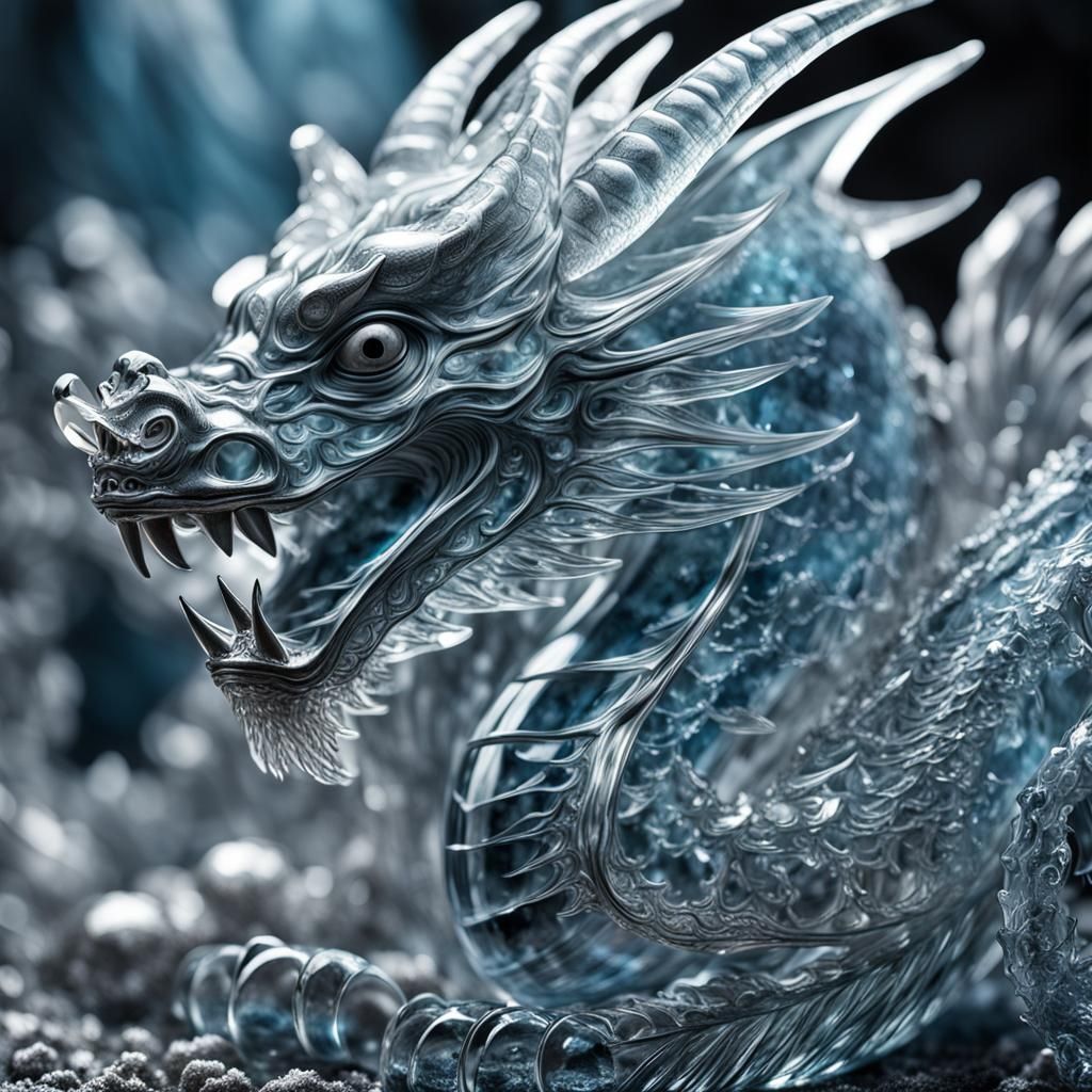 Crystal Shell Dragon: Hyperrealistic Masterpiece