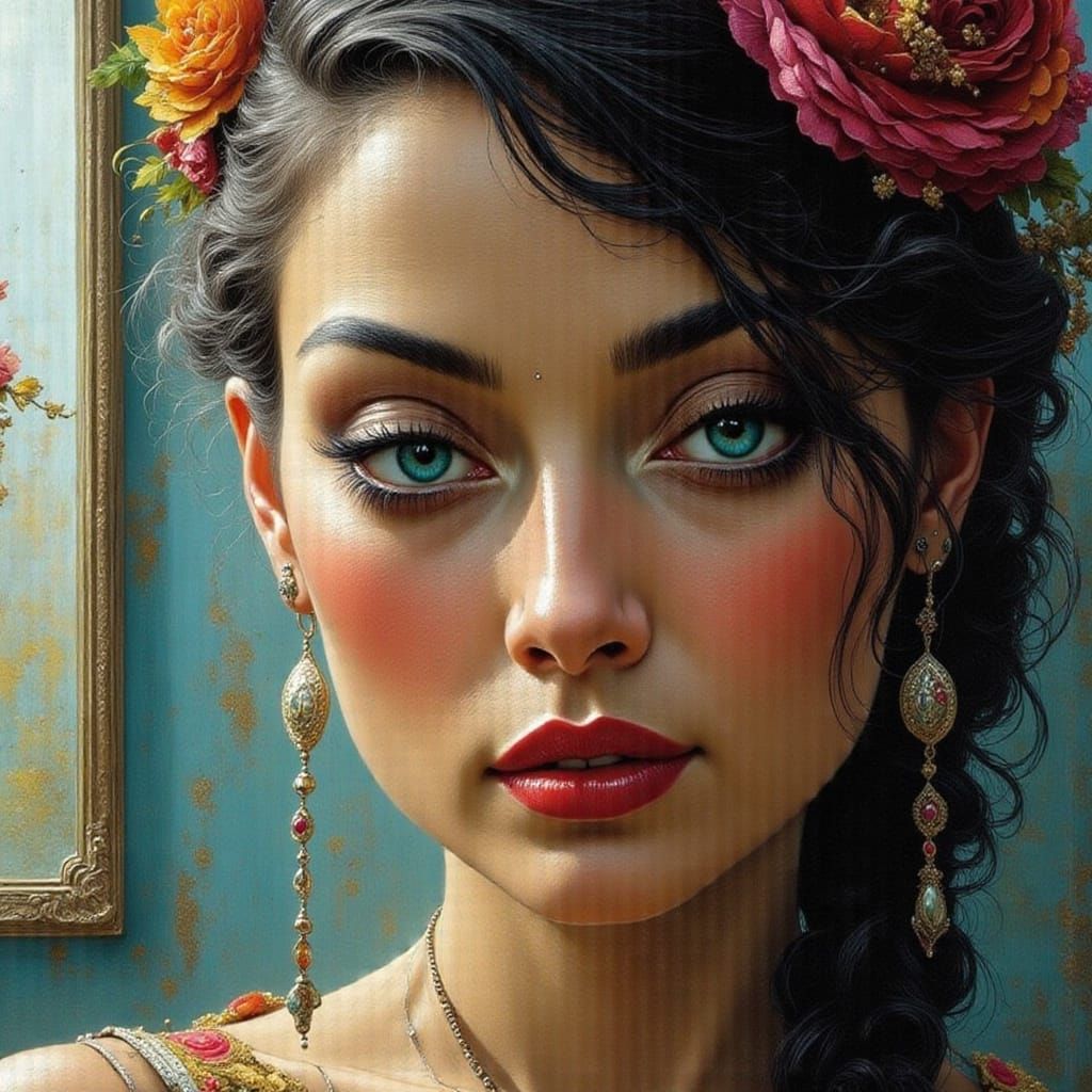 Portrait of a Gorgeous Woman in Modern Style