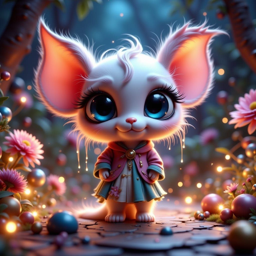 Adorable Whimsical Animal in 3D Cartoon Movie Style