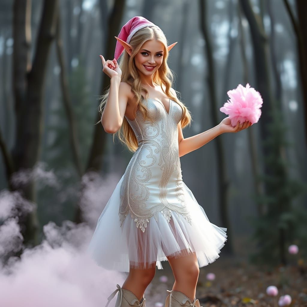 Surreal Hyperrealistic Beauty in a Forest Wonderland