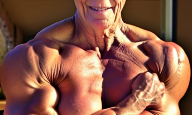 Muscular Bodybuilder Grandma with Ripped Physique
