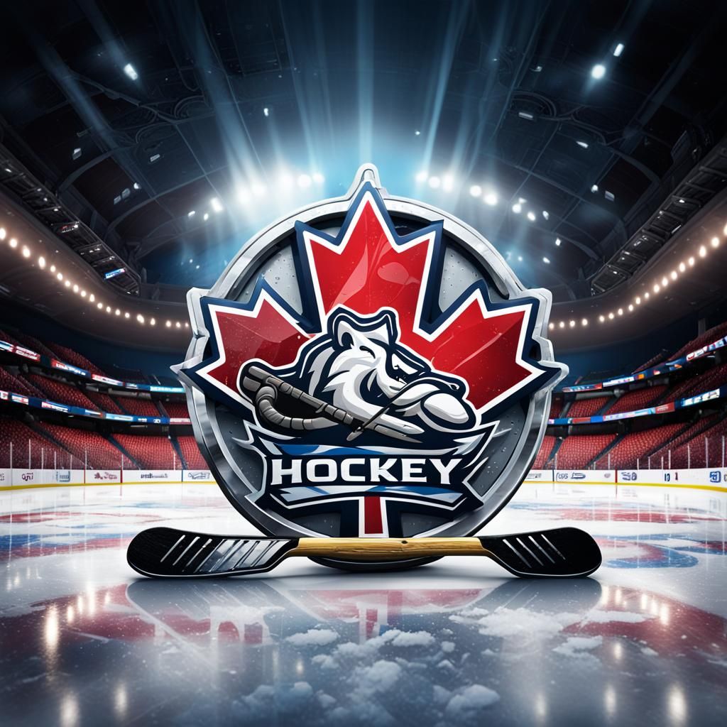 Shiny Canadian Hockey Team Logo Concept Art