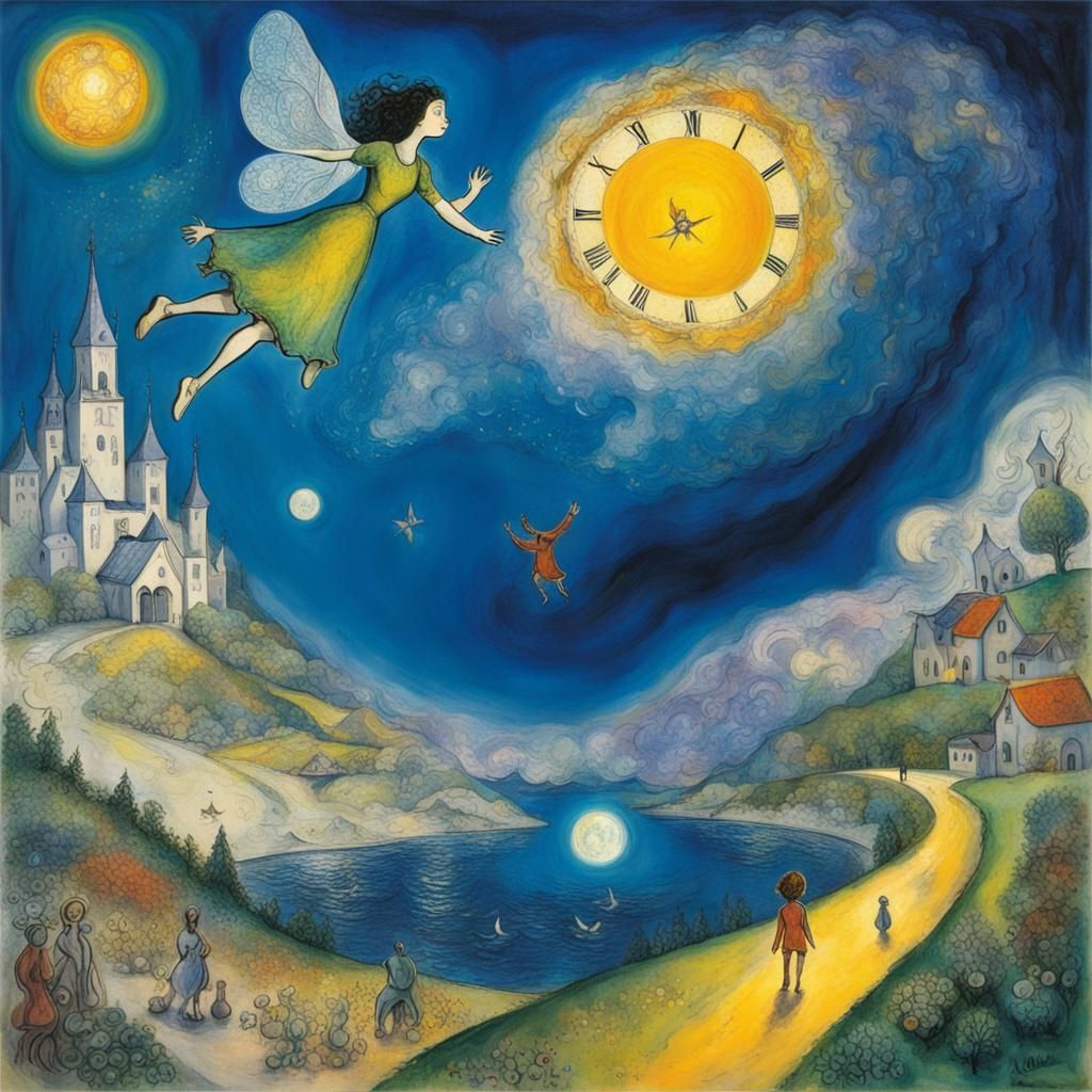 A Wrinkle in Time: Chagall-Inspired Dreamscape