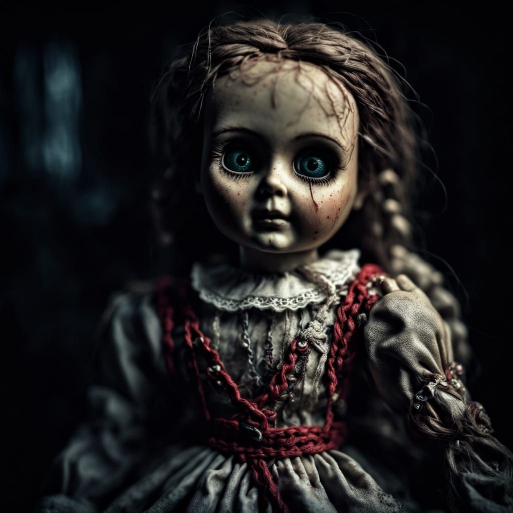 Ethereal Doll in Moonlit Shadows