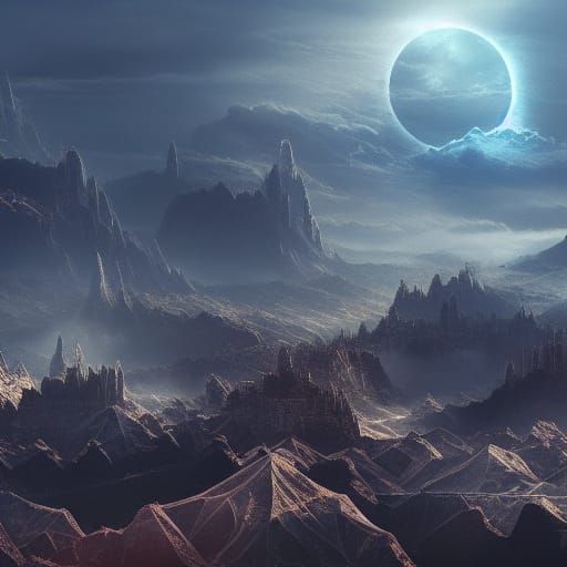 Epic Solar System Digital Matte Painting