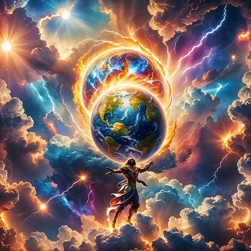 Mythical Elements Lift Earth in Galaxy