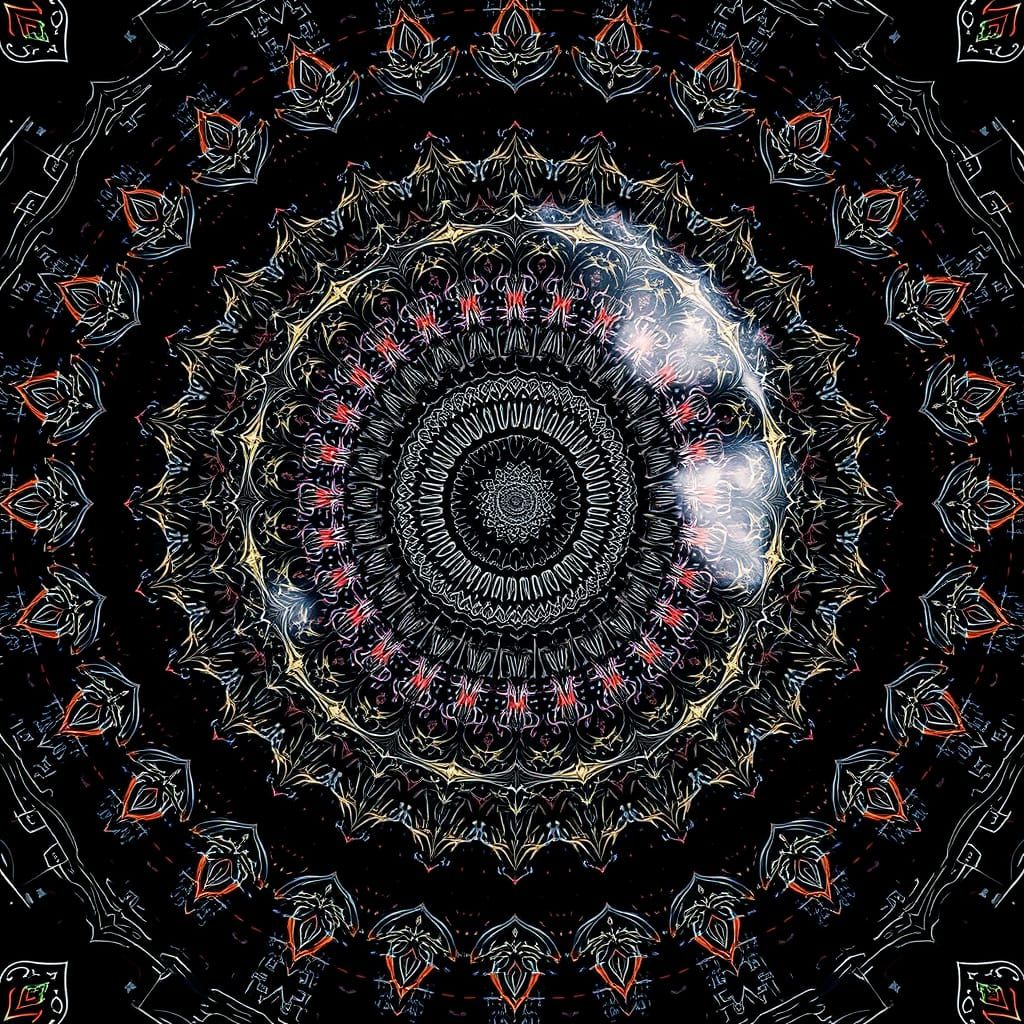 Kaleidoscopic Figure in Abstract Minimalism