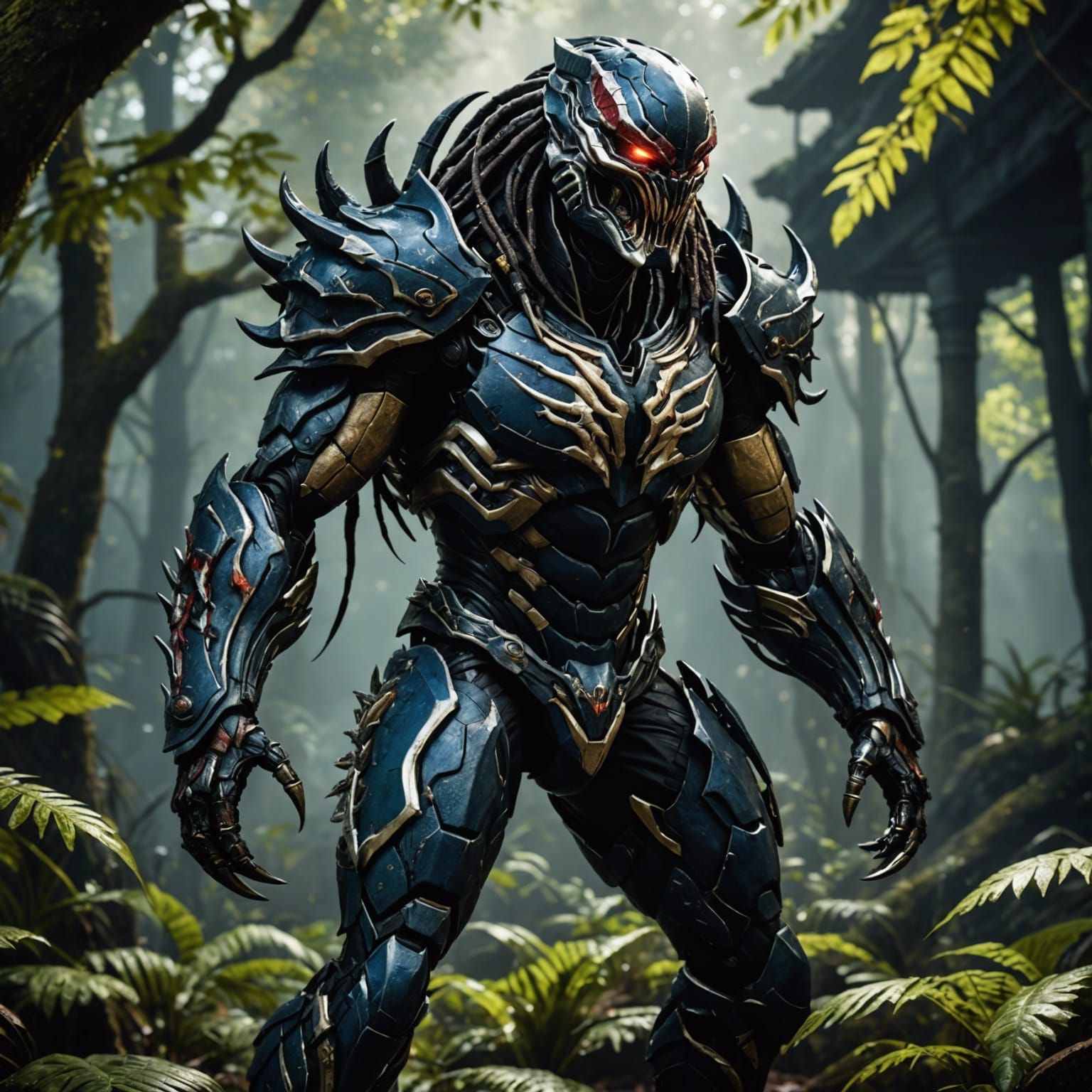 Venom Symbiote Armor for Predator Yautja Portrait