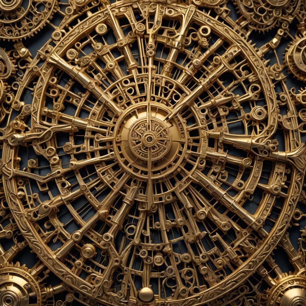 Golden Microphone: Hyperrealistic Detailed Image