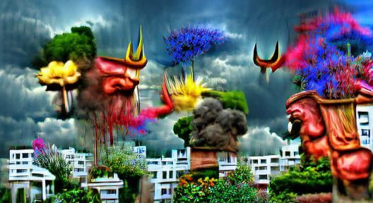 Sky Gods' Wrath Over Destroyed City