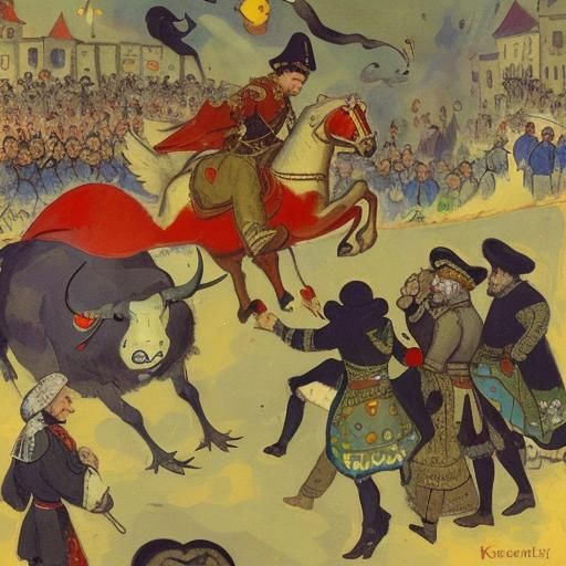 Ox Frog Watches a Historical Battle