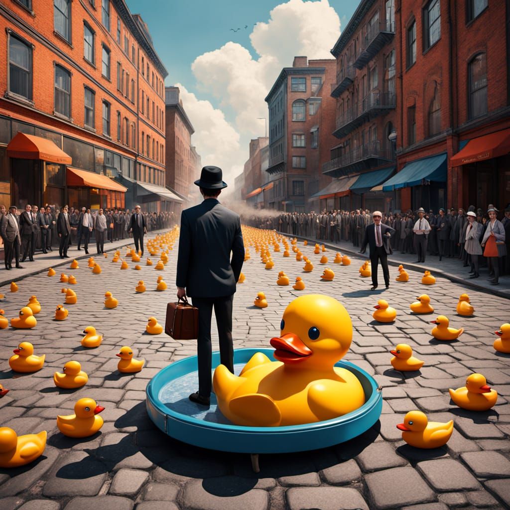 Surreal Rubber Duck Parade in City Square