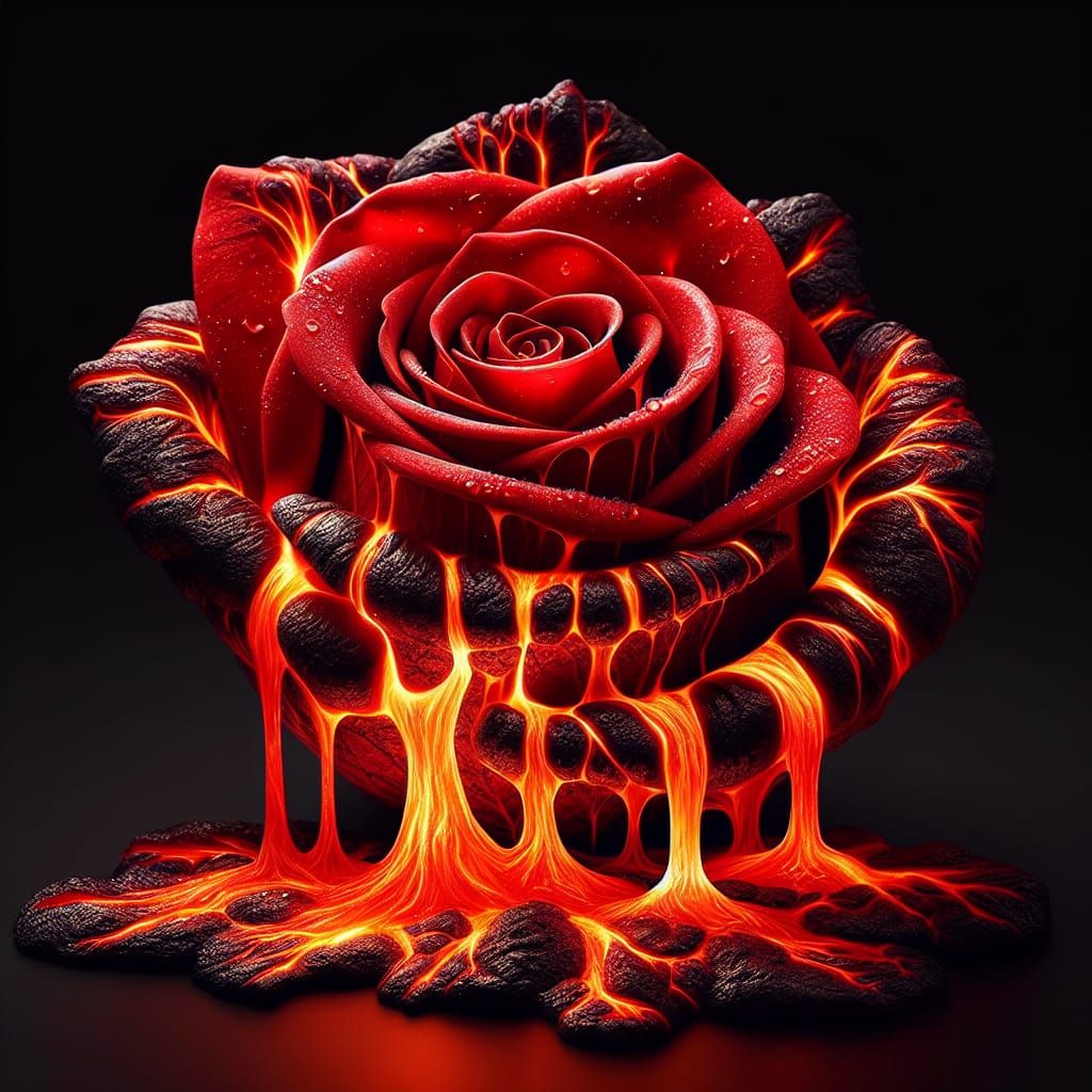 Lava Rose: Beauty and Destruction Combined