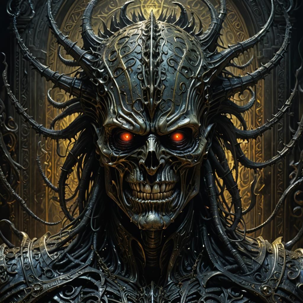 Sinister Horror in Hyperrealistic Splash Art Style