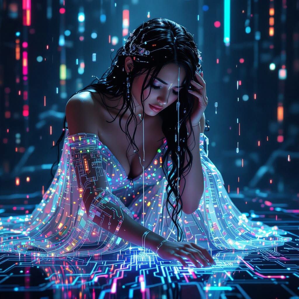 Biopunk Goddess Weeping Liquid Crystal Tears