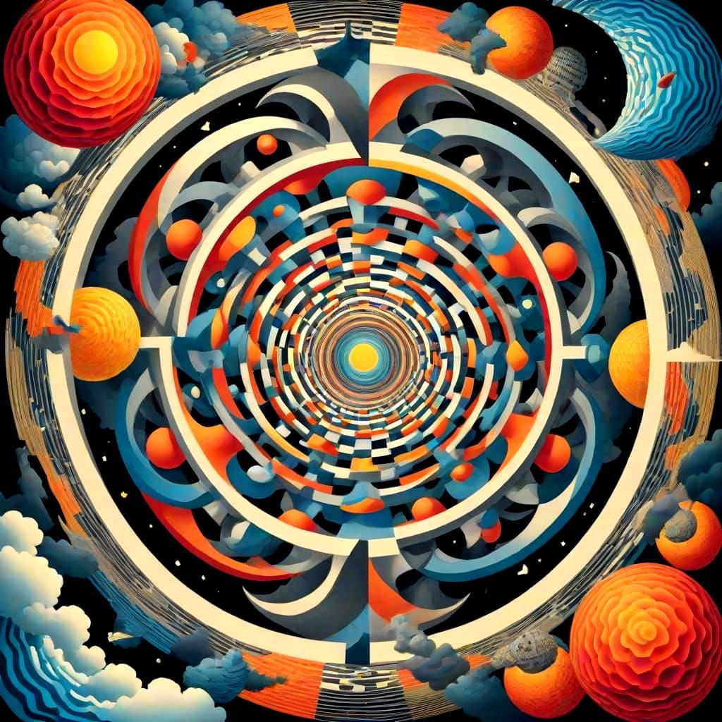 Optical Illusion Art in Double Exposure Style
