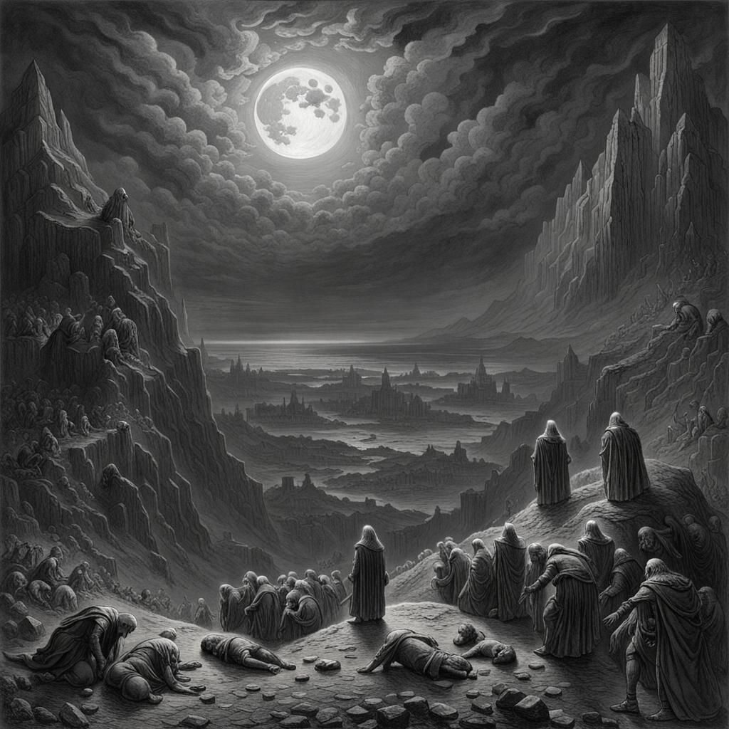 Blind God of Parasitic Infection: Dark Fantasy Art