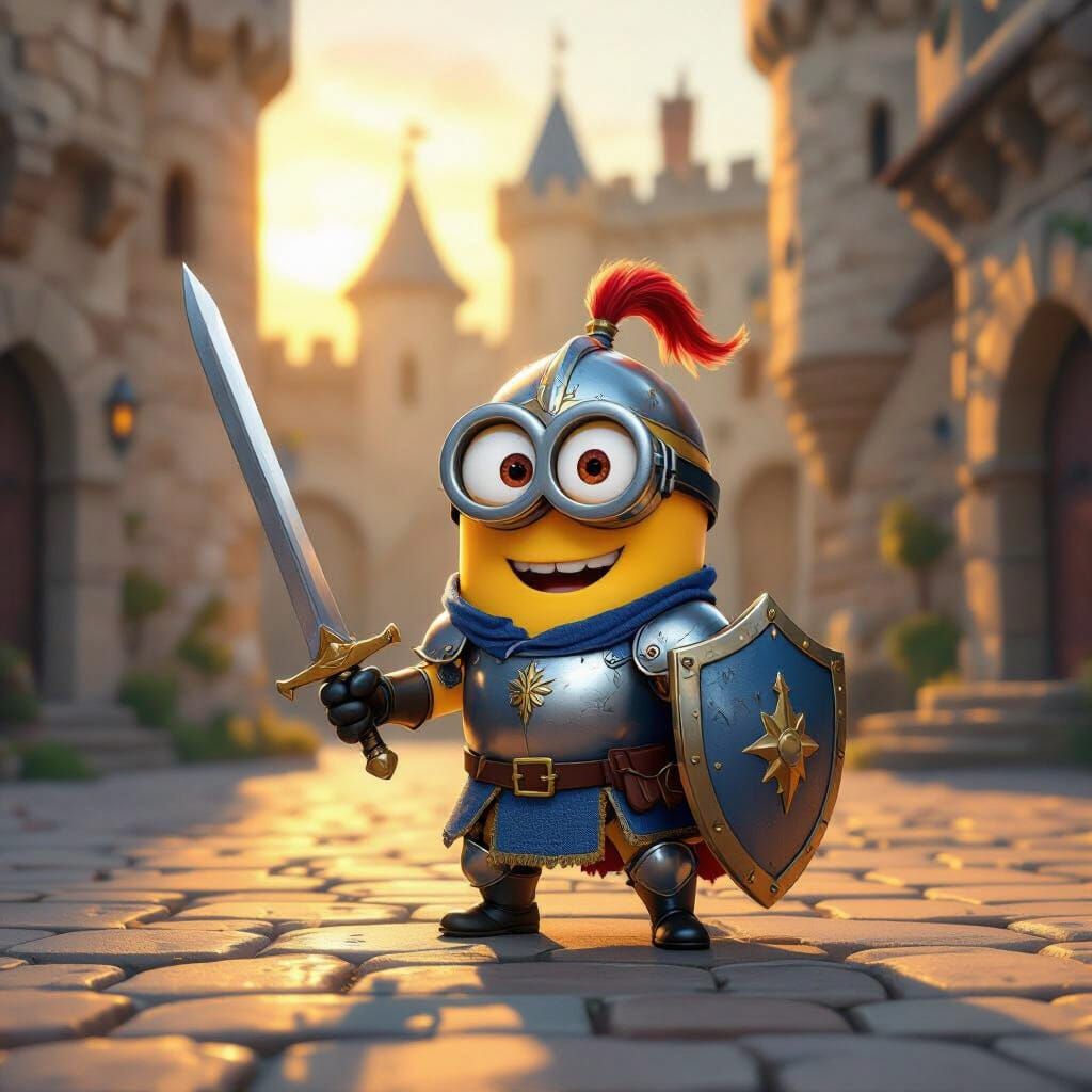 Goofy Minion Knight in Shining Armor