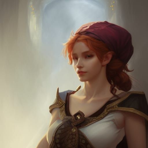 Fantasy Gnome Portrait in Digital Art Style