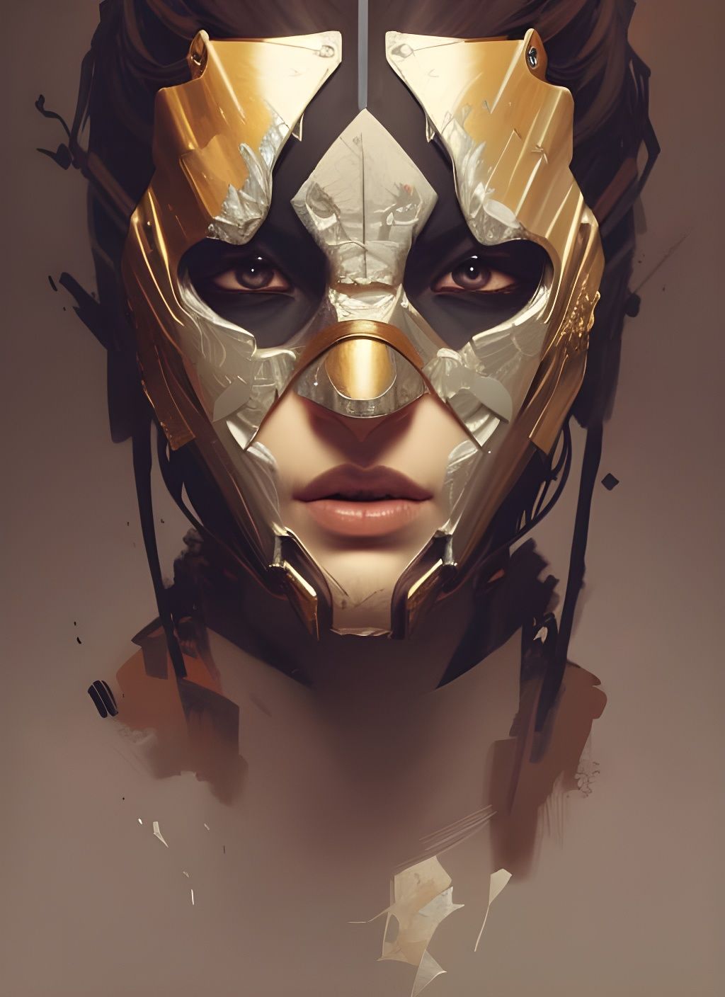 Masked Outlaw Portrait in Hyperdetailed Style