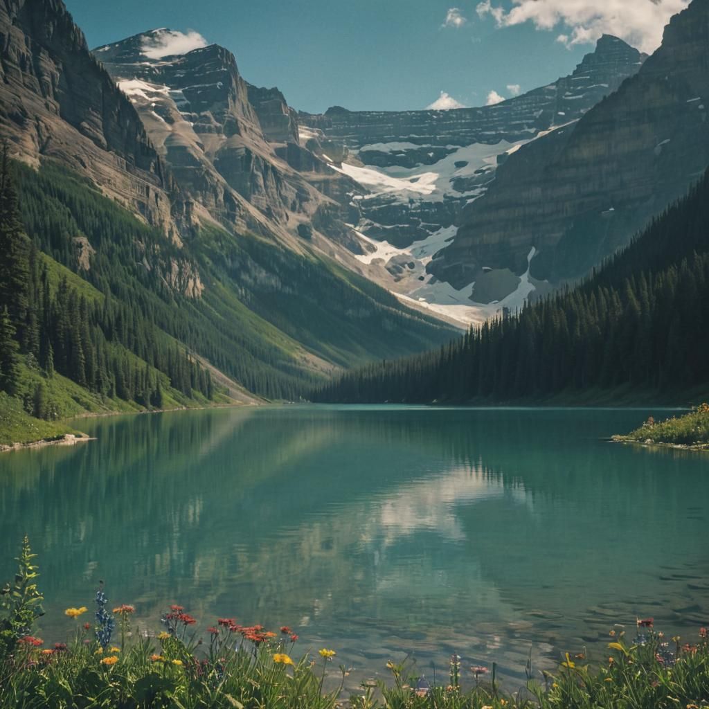 Lake Louise: A Sunny Day in the Canadian Rockies
