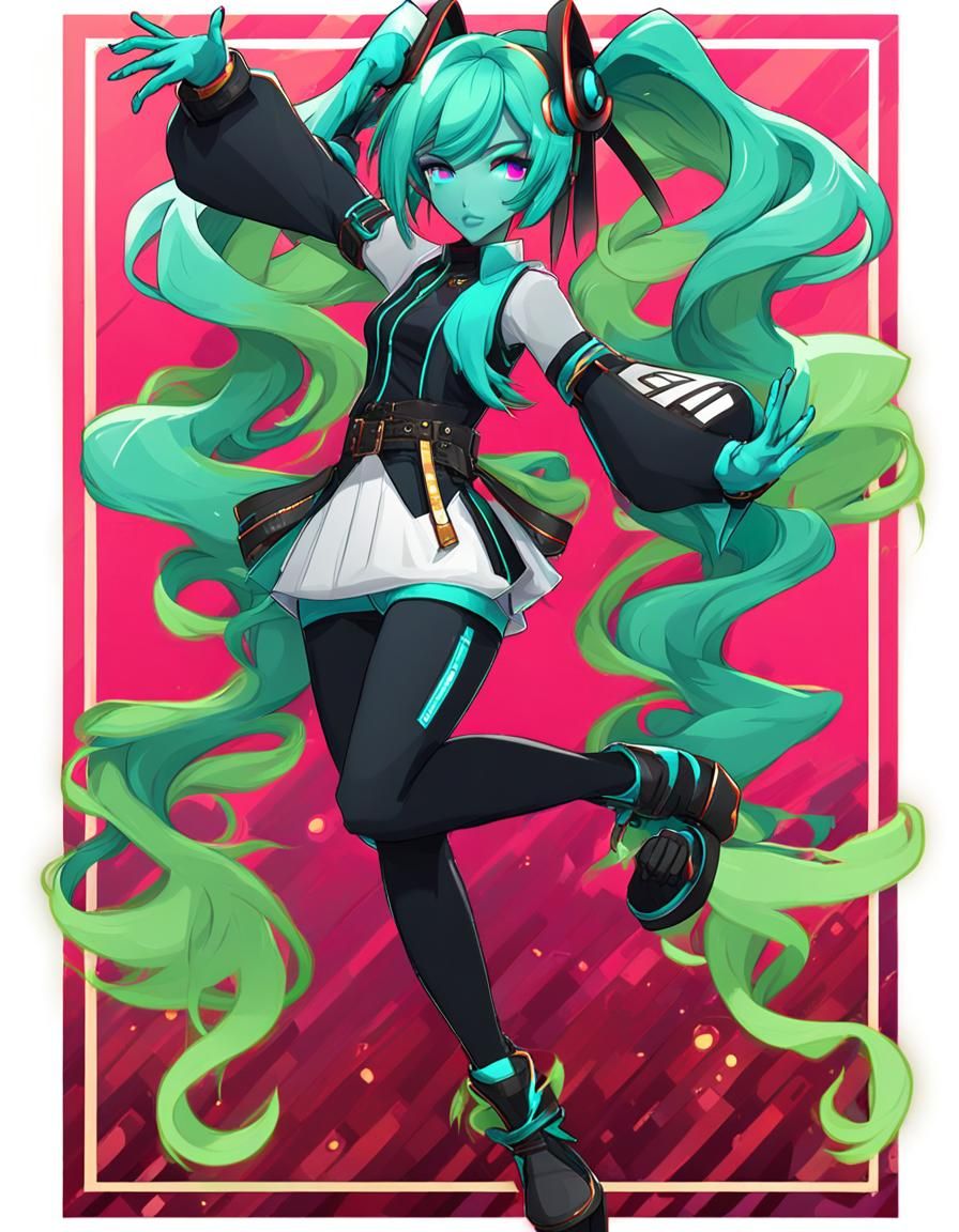 Anime Style Miku Character Illustration
