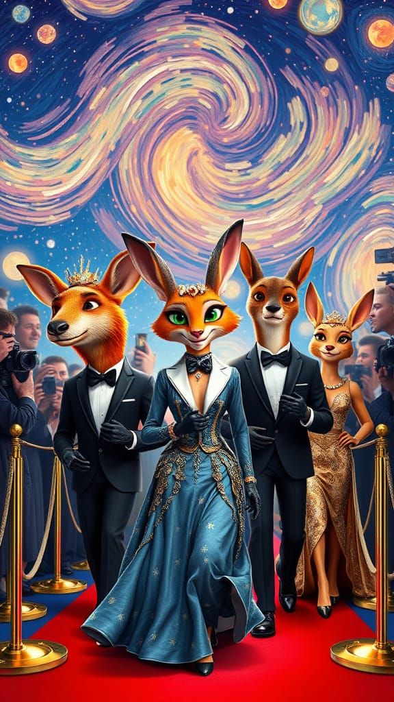 Glamorous Exotic Animals Stroll the Red Carpet