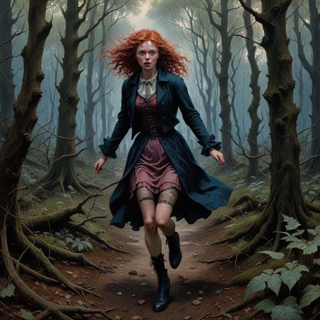 Dark Forest Run in Cyberpunk Style