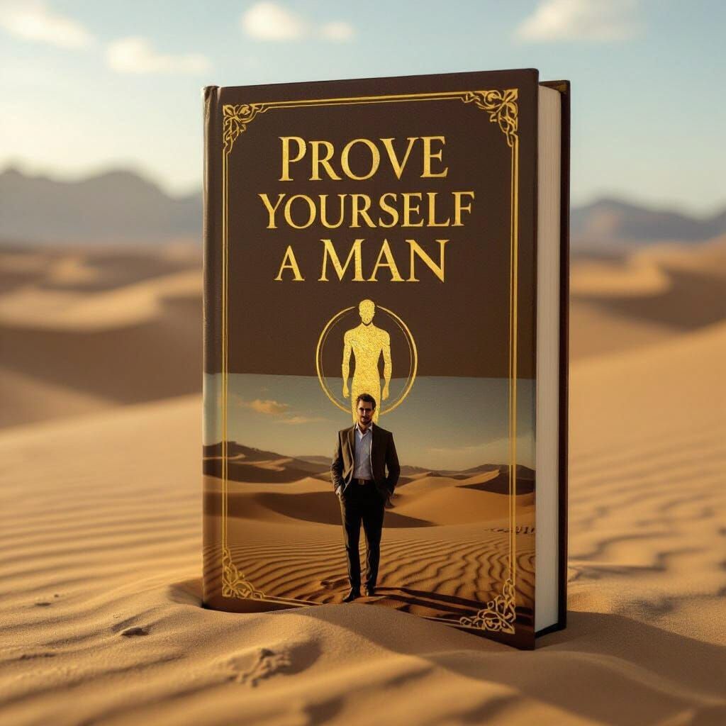 Prove Yourself a Man Book Cover in Desert Landscape