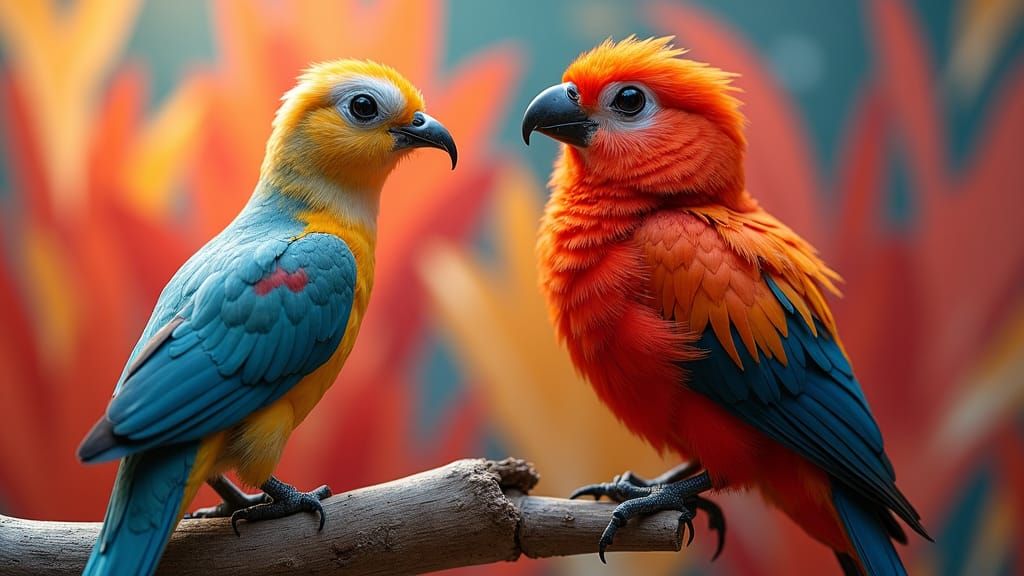 Whimsical Iris Folding with Kookaburra and Grevillea