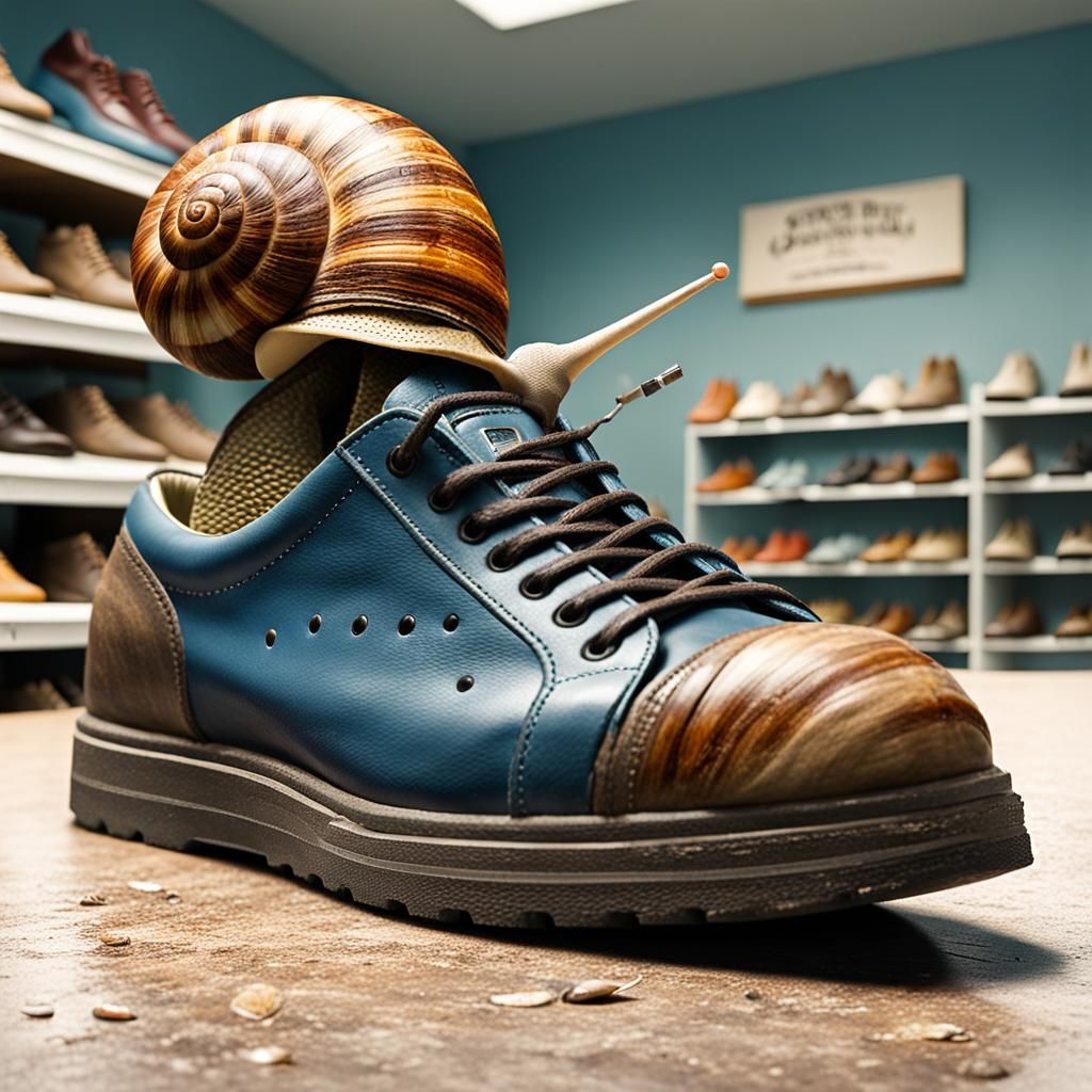 Snail Seeks Shell in Expensive Shoe Shop