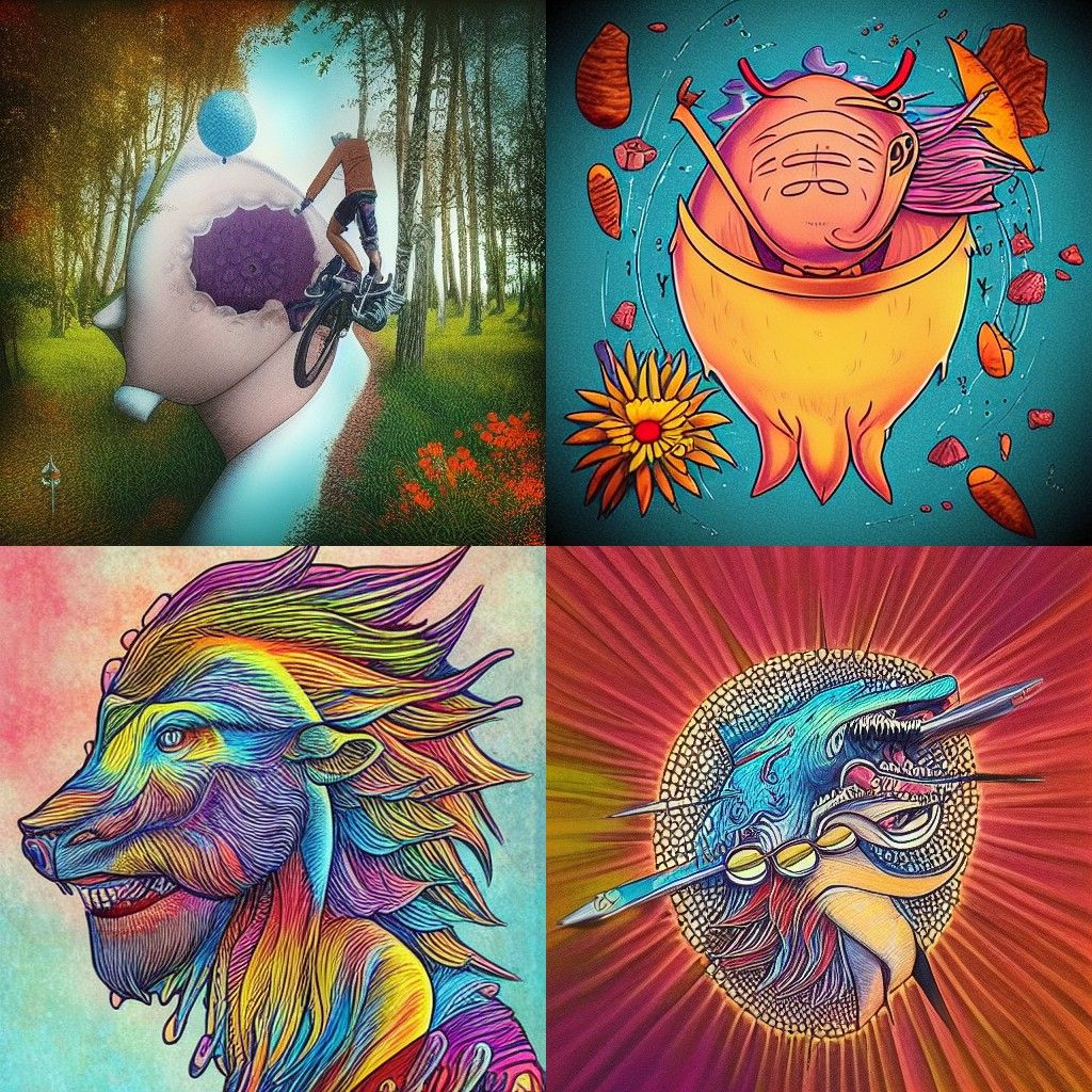 Detailed Skull Drawing with Geometric Patterns