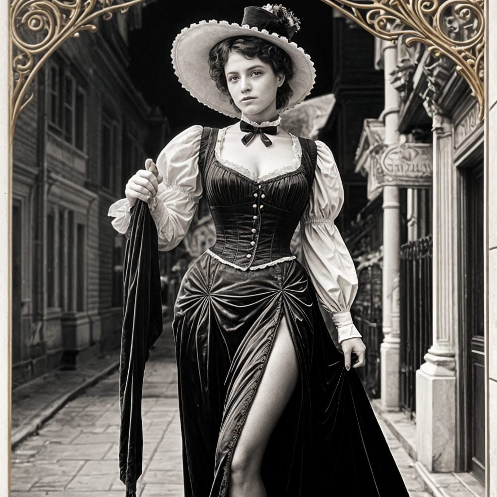 Elegant Victorian Era Courtesan