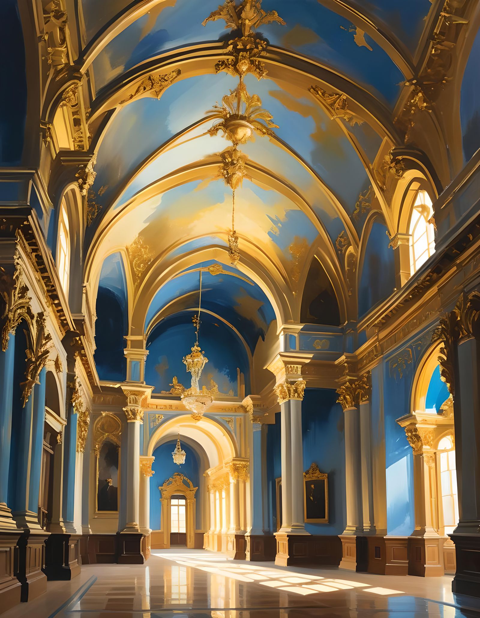 Impressionist Portrait in Gouache and Watercolor Style