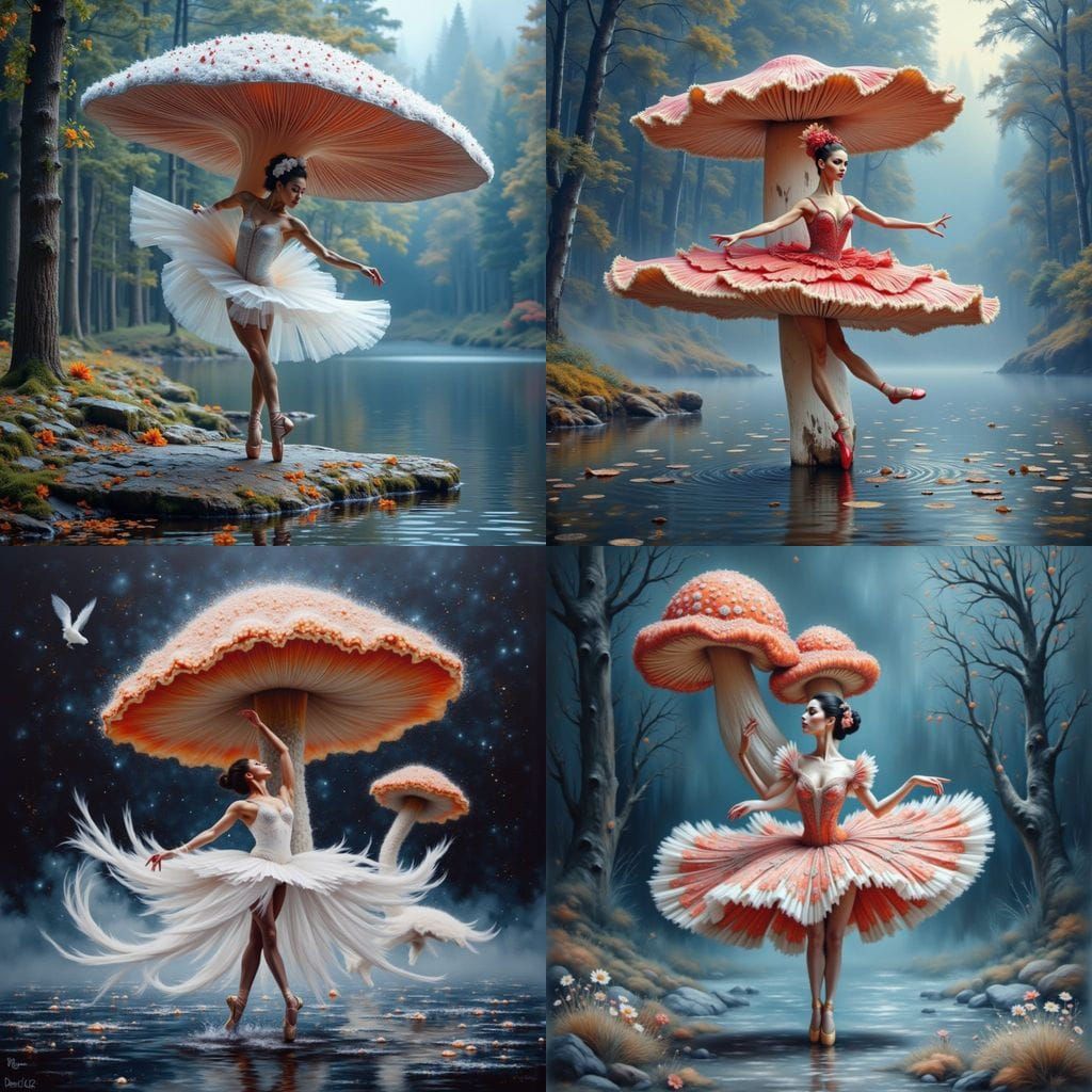 Mushroom Dancer in Swan Lake Ballet