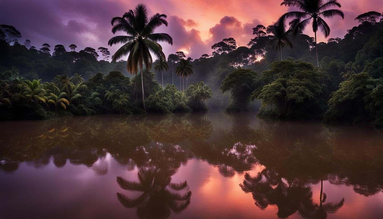Lush Tropical Rainforest at Twilight: National Geographic St...