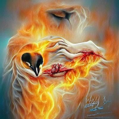 Fiery Seal of Love: A Prophetic Art Depiction