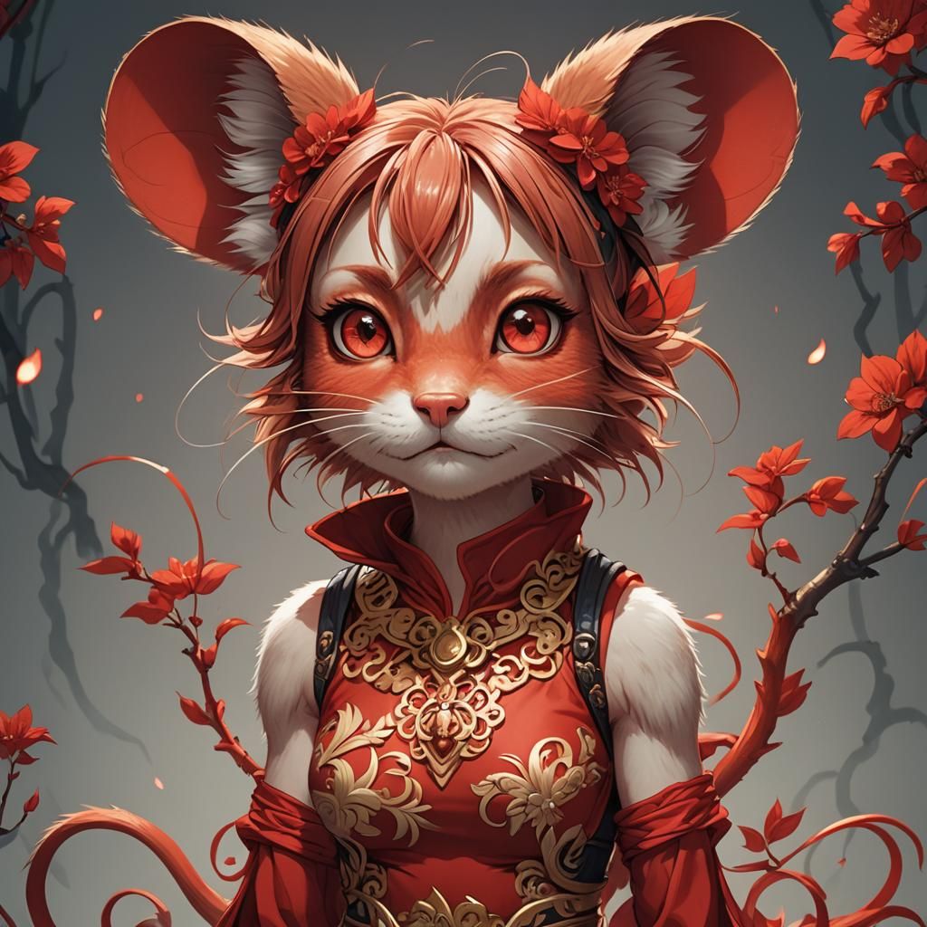 Red Mouse Girl (Dreamshaper XL Lightning)