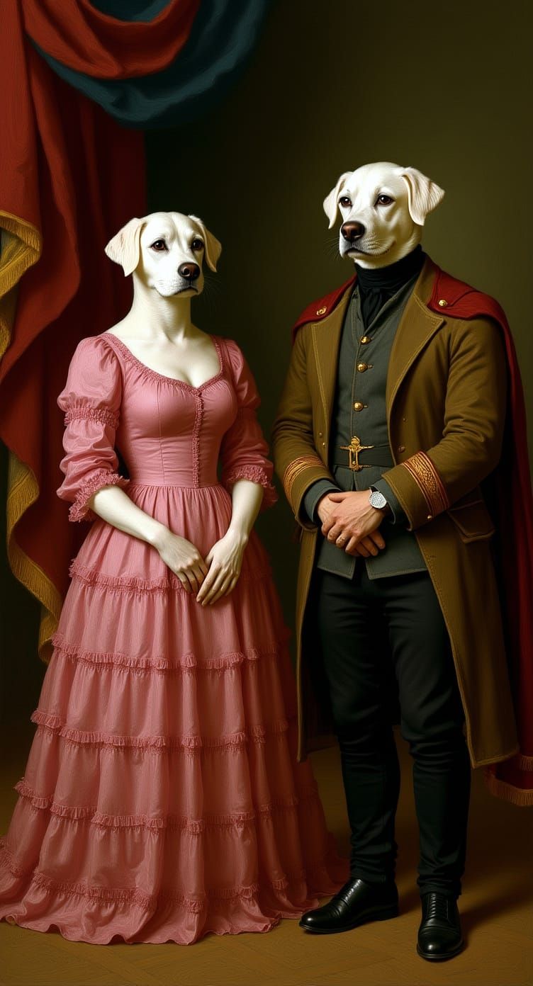 a stunning oil painting in the style of a Renaissance portra...