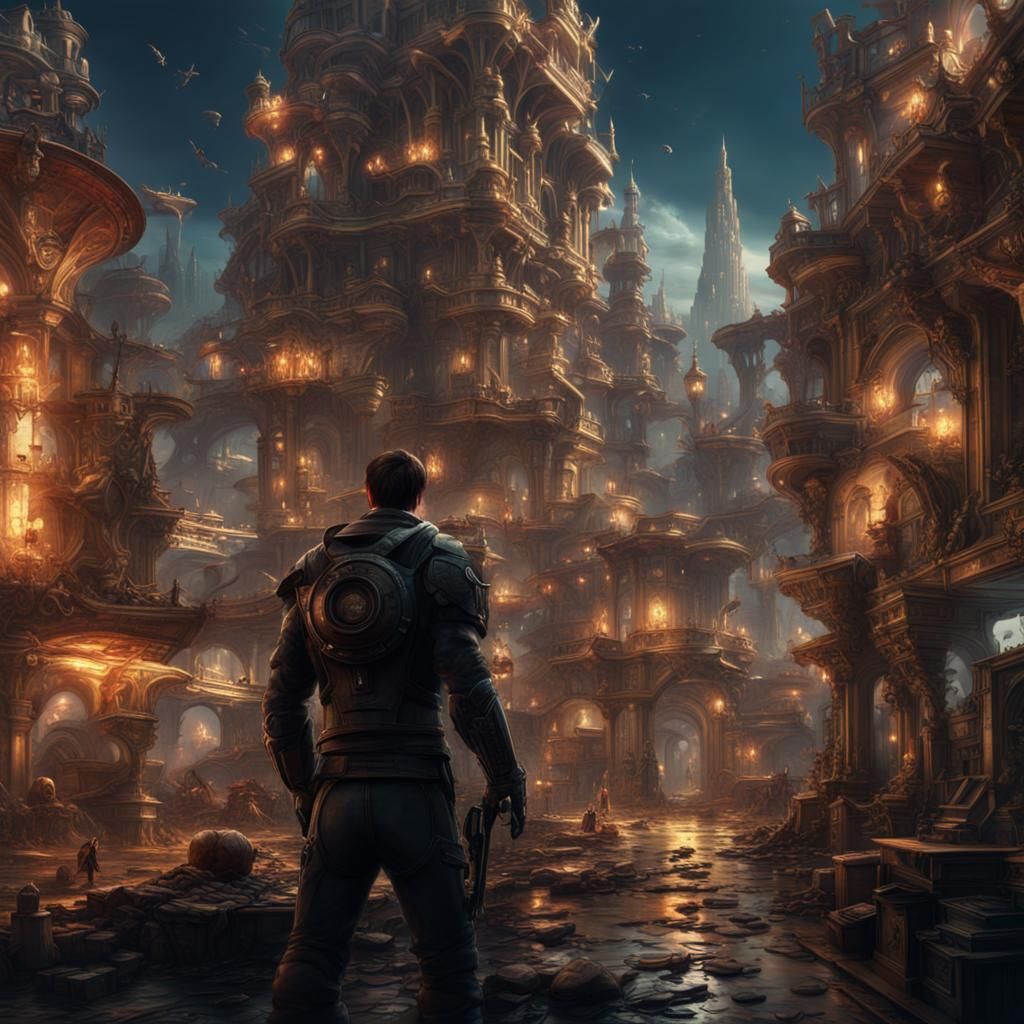 Epic Video Game Scene: Digital Matte Painting