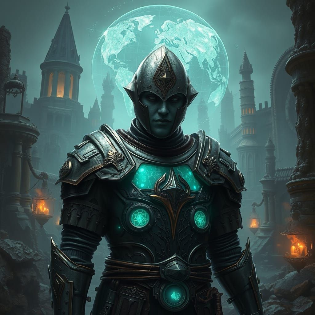 Ruined City: Armored Figure Studies Holographic Map