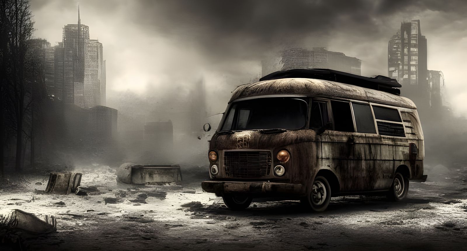 Sinister Van Races Through Post-Apocalyptic Landscape