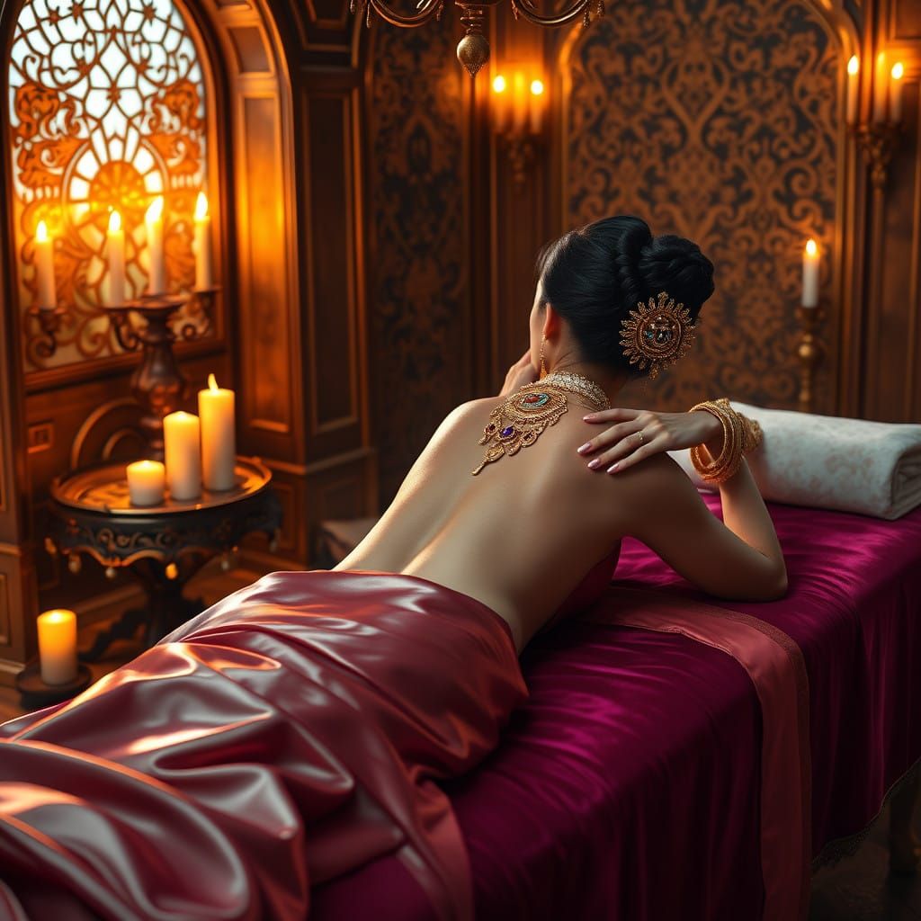 Surreal Princess Relaxation in an Opulent Harem