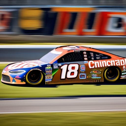 Kyle Busch #18 Car in Professional Photo