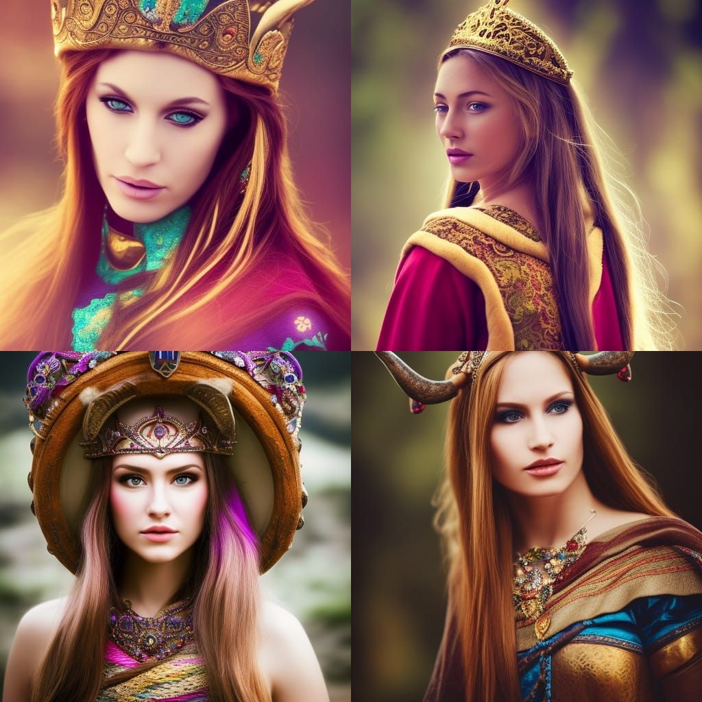 Ethereal Viking Queen: Majestic and Timeless